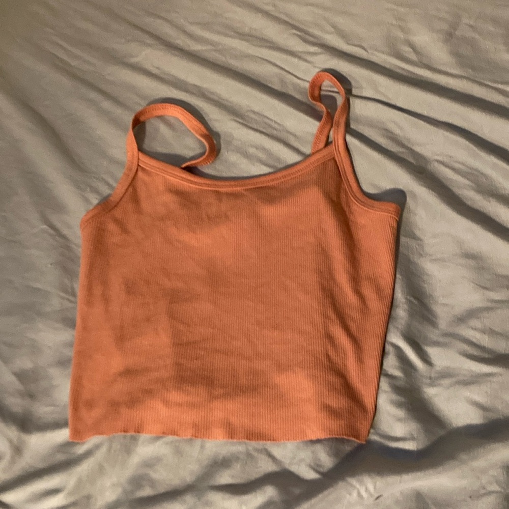Simple orangish Tank top Cropped